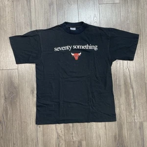 Vintage 90’s Chicago Bulls “seventy something” T Shirt Black All Sport Size XL - Picture 1 of 9