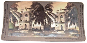 Stereoview Spanish Am War Spanish Block House overlooking Santiago Cuba - Imagen 1 de 2