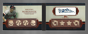 Brooks Robinson 2010 Topps Sterling Postseason Relic Eight Autographs Book 9/10