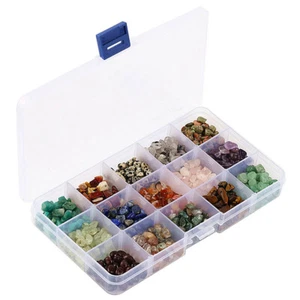 1Box DIY Mixed Gemstone Chips Loose Beads for Jewellery Making Crafts Handmade - Picture 1 of 11