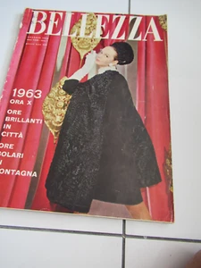Vtg Italian Fashion Magazine Belleza 1963 Haute Couture OVERSIZED Vogue-like 122 - Picture 1 of 7