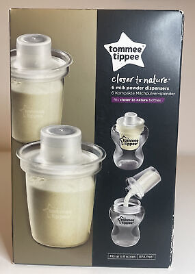 Tommee Tippee Closer To Nature Milk Powder Dispensers - Convenient Feeding 6 Pck • 8.99£
