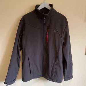  SNOZU Performance Soft Shell Full Zip Brown Men's Jacket Medium - Picture 1 of 6