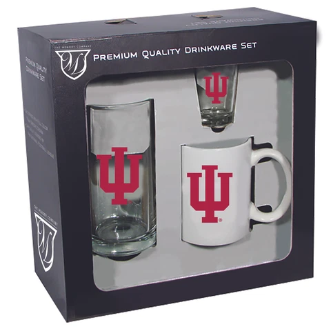 Indiana Hoosiers 15oz. Stein 11oz. Mug & 2oz. Shot Glass Set Cover
