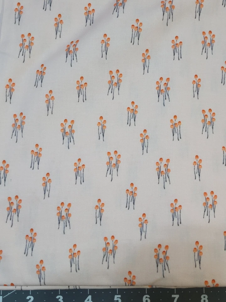 Michael Miller Miniature SALE SALE Mushrooms. Light Peachy Pink 3 + Yards - Image 1 of 4