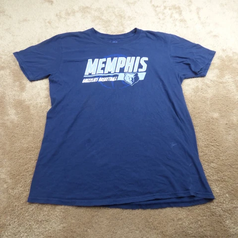 Memphis Grizzlies Shirt Adult Large Blue NBA Short Sleeve Mens 5.26* Cover