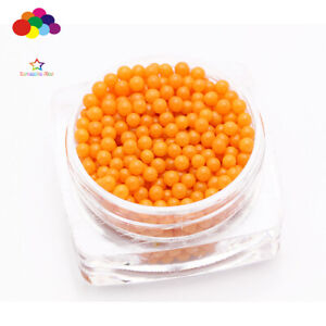 1000 pcs 12g Glass Light orange Micro Beads small No Hole 1.5-2mm Nail Art