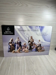 Royal Doulton Weihnachtskrippe 10-teilig handbemalt Porzellan 2005 NOS - Bild 1 von 21