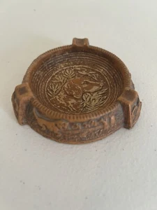 Vintage Syroco Wood Hunting Dog Themed Ashtray - Picture 1 of 5