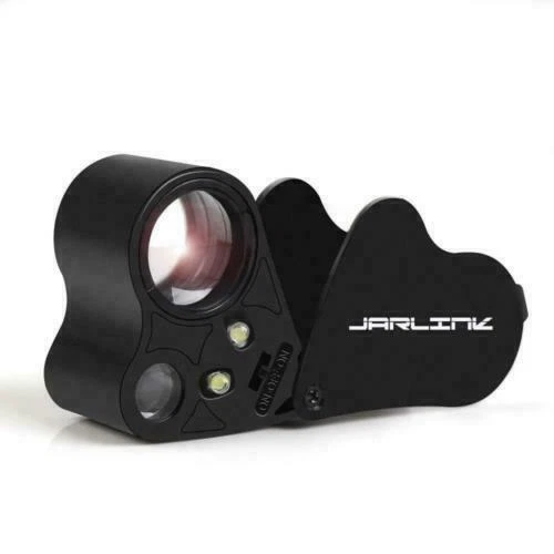 JARLINK 30x 60x Illuminated Jewelers Eye Loupe Magnifier