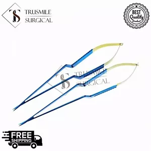 Titanium coated Micro Scissors Flat Handle 11mm Blades Neurosurgery Instruments - Picture 1 of 4