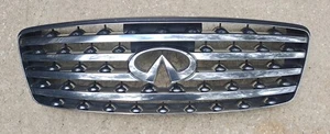 c 2003 2004 2005 Infiniti FX35 FX45 Front Upper Grille Chrome - Picture 1 of 9