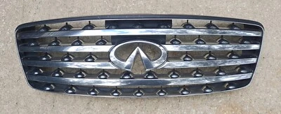 c 2003 2004 2005 Infiniti FX35 FX45 Front Upper Grille Chrome  - Image 1 of 4