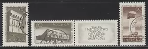 Poland 1965 SC# 1366 - 1368 - Memorial Plaszow - Kielce - Chelm - Used Lot # 179 - Picture 1 of 2