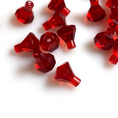50 per lot NEW LEGO 1x1 Transparent Red DIAMOND WITH STICK (30153/4113954) jewel - Image 1 of 3