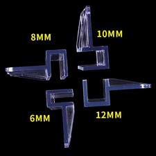 4pcs 6/8/10/12mm Aquarium Fish Tank Acrylic Clips Glass Cover Support Holder Kit