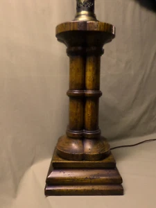 3849M Vintage 1960er massives Pekannussholz 40" Tischlampe MCM Arbeitszimmer Büro Bibliothek EXC! - Bild 1 von 18