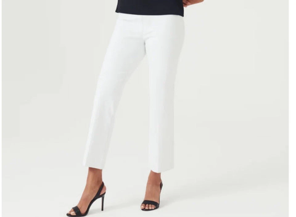 SPANX 20373T "KICK FLARE" STRETCH PANTS OPAQUE CLASSIC WHITE SIZE XLT