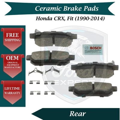Bosch OEM Rear Ceramic Brake Pads Kit For 1990 - 2014 Honda Accord CRX FIT - Изображение 1 из 4
