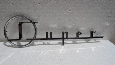 1955-56 Buick Super Original Cuarto Panel Emblema Insignia Usado Foto 1 de 4