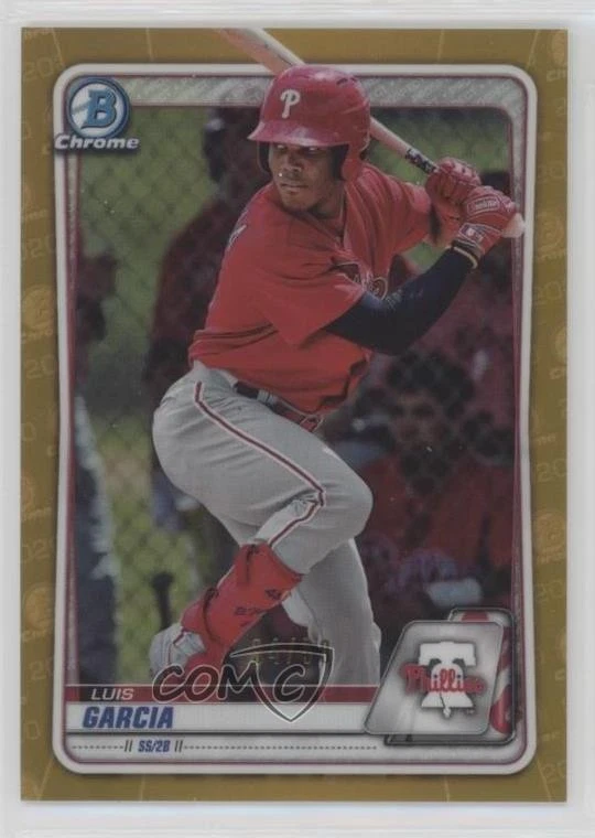 2020 Bowman Chrome Prospects Gold Refractor /50 Luis Garcia #BCP-126 - Image 1 of 2
