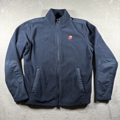 Chic-Fil-A Mens Medium Navy Blue Fleece Full Zip Jacket Employee #2410 - Image 1 of 4