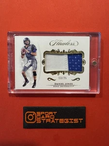 2019 Panini Flawless Daniel Jones Rookie 13/25 Short Print Patch NFL Colts PSA - Bild 1 von 2