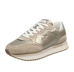 Pepe Jeans Rusper Shine - Sneakers In Pelle Sabbia - Donna Scarpe Sneakers - Imagen 1 de 4