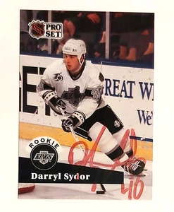 Darryl Sydor Signed Rookie Card #542 / LA Kings / Pro Set 1990 - Picture 1 of 2