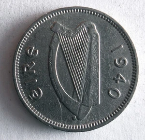 1940 IRELAND 3 PENCE - Excellent Coin ireland BIN #5 - Picture 1 of 2