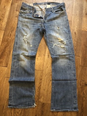 Men’s ABERCROMBIE & FITCH jeans Ripped 36 X 34. Blue  - Image 1 of 4