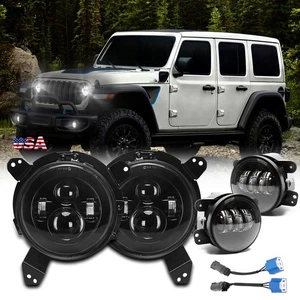Combo LED Headlights Fog Lights DOT For Jeep Wrangler JL JLU Gladiator 2018-2025 - Bild 1 von 20