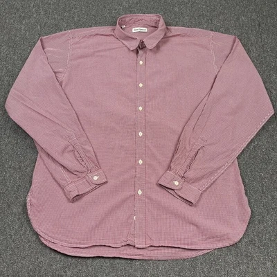 Oliver Spencer Shirt Mens 16.5 Red Gingham Check Cotton Long Sleeve Smart Casual - image 1 of 4