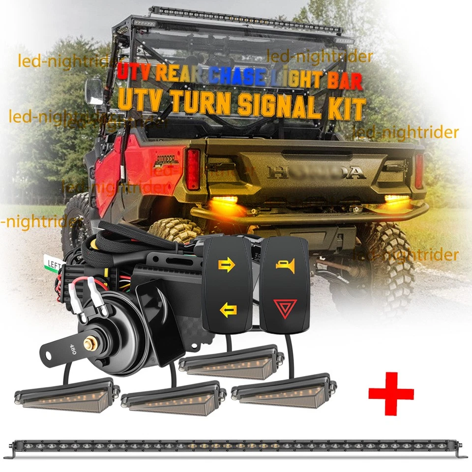 Kit de señal de giro legal para Honda Pioneer 1000 700 + barra de luces de persecución trasera de 37" Foto 1 de 4