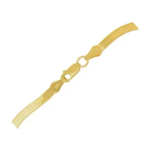 1,5 mm 14 Karat Gelbgold Super Flex Fischgrät Fußkette - Bild 1 von 2
