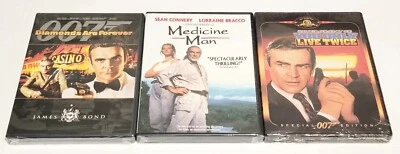 007 Diamonds Are Forever, Medicine Man & You Only Live Twice DVD NEW SEALED  - Image 1 of 4