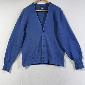 Vintage Jantzen 100% Acryl Hellblau Strickjacke Pullover Herren M Mod Kurt Cobain - Bild 1 von 7