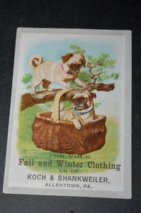 VIKTORIANISCHE HANDELSKARTE, KOCH & SHANKWEILER, KLEIDER, ALLENTOWN, PA - Bild 1 von 2
