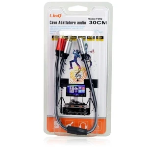 X Cable Adaptador De Audio RCA/Jack 3.5mm Macho 30CM LinQ F3R2 Plug&Play - Imagen 1 de 1