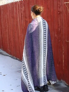 #11 Purple Hogan Classic Mexico Yoga Meditation Work Out Blanket Mat Throw Rug - Picture 1 of 5