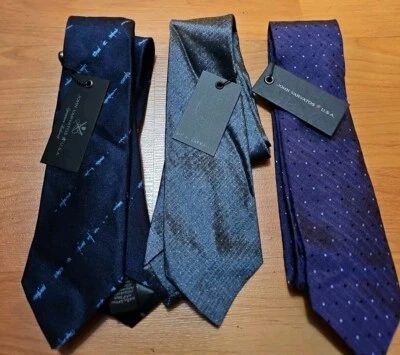 LOT OF JOHN  VARVATOS MULTI COLOR MEN'S TIE  Length 59" New - Image 1 of 4