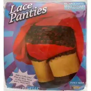 Mutandine rosse con pizzo nero costume mutandine adatte fino alla taglia 7 - Foto 1 di 6