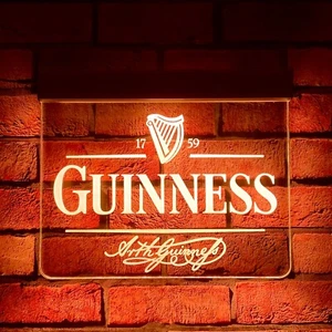 Guinness Beer RGB LED Acrylic Sign | Led Bar Sign | Rgb Led Sign | LED Beer Sign - Picture 1 of 9
