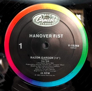 Hanover Fist Razor Garden [3 mixes] 12" single Capitol 1986 EX+ [synth pop] - Picture 1 of 3