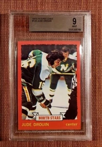 1973 O-Pee-Chee #125 Jude Drouin North Stars Original Hockey Card BVG9 Mint Pop1 - Picture 1 of 2