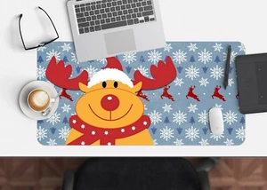 3D Warm Scarf Deer Gift Snow  G745 Christmas Non-slip Desk Mat Keyboard Pad Amy - Picture 1 of 7