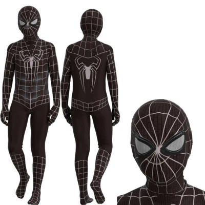 Mono Spiderman Máscara Superhéroe Negro Veneno Zentai Adulto Niños Body Regalos Foto 1 de 4