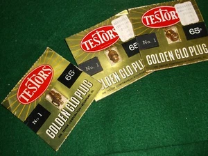 A LOT OF (3) NEW (TESTORS) LONG #1 GLOW PLUGS ON CARDS for Model airplane Engs. - Picture 1 of 3