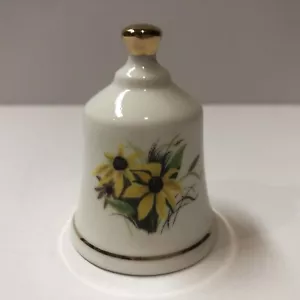 Danbury Mint State Flower Bell 2,25x1,75" Maryland Black-Eyed Susan Bone China - Bild 1 von 4