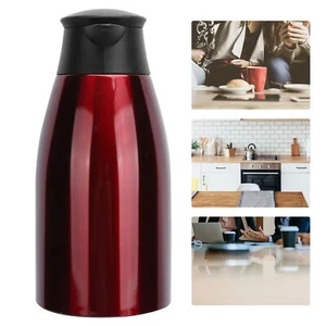 HG (Red)2L Insulation Pot Stainless Steel Vacuum Thermal Kettle Jug For Home - Picture 1 of 18